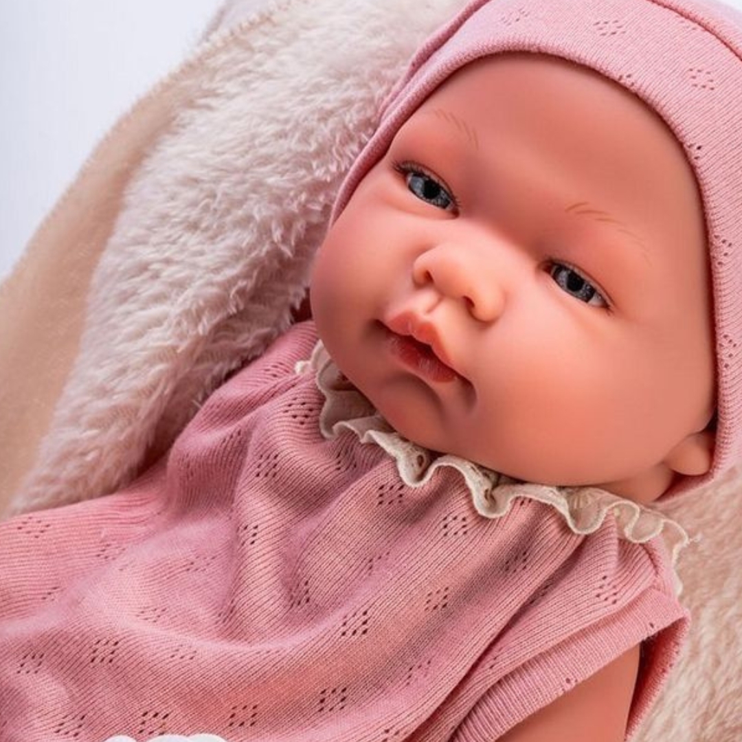 Кукла - Бебе Мария с плетено боди и одеяло-bellamiestore
