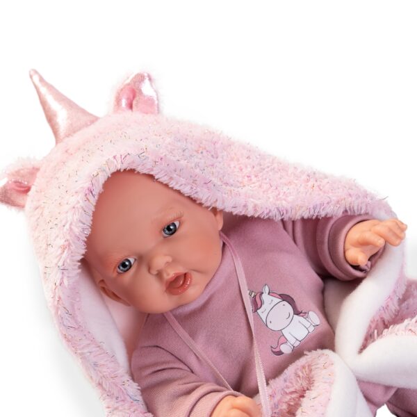 Плачещо бебче Исабела с одеяло Еднорог -bellamiestore