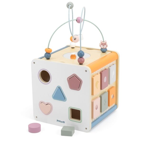 Дървен куб с активни игри 8 в 1 Polar B