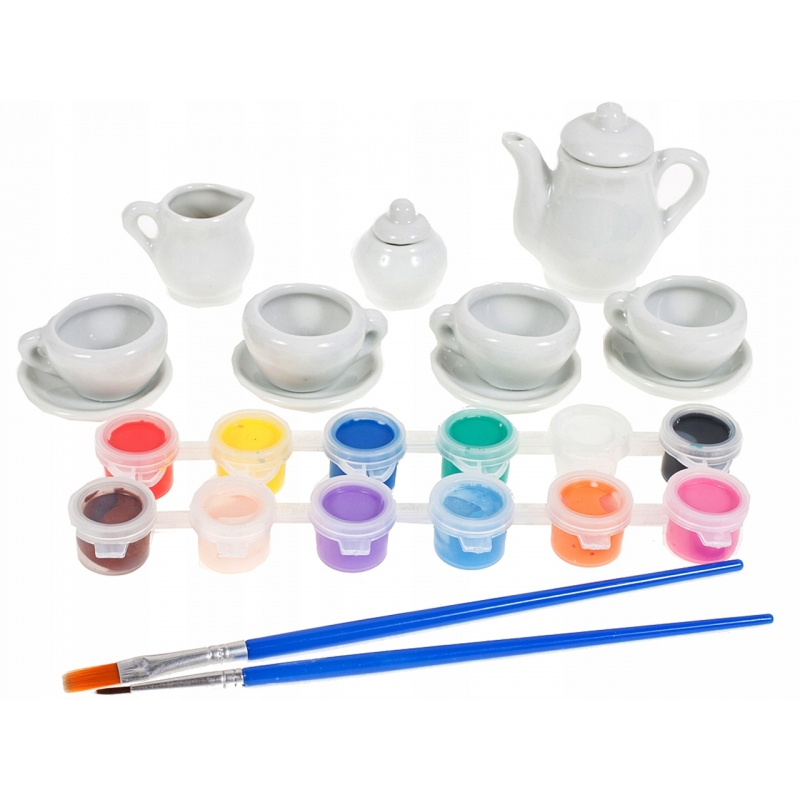 Комплекта за рисуване на керамика - Сервиз за чай-bellamiestore