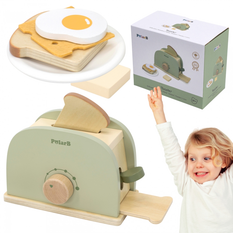 Polar B Детски дървен тостер за игра-bellamiestore