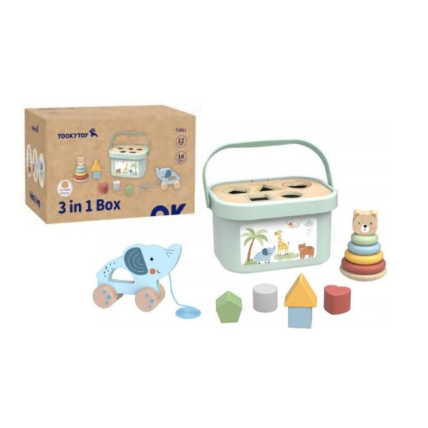 Tooky Toy Кутия с три бебешки играчки-bellamiestore