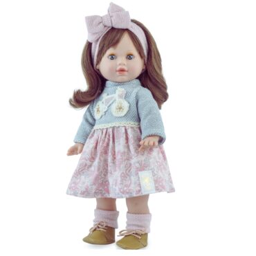 Красива детска кукла Тина с рокля 42 см.-беламистор