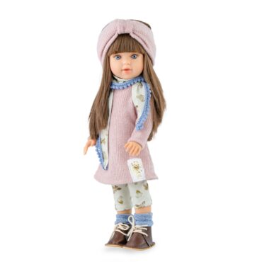 Кукла Марина с клин и розов блузон-bellamiestore