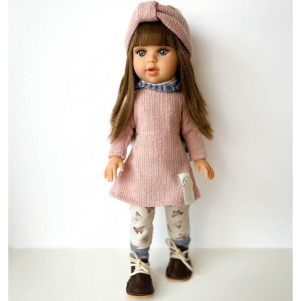 Кукла Марина с клин и розов блузон и лента за коса