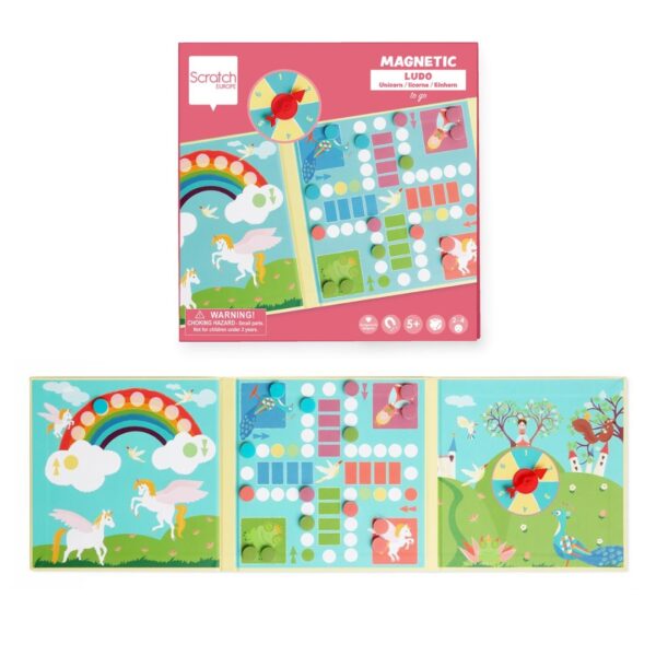 Не се сърди човече - Еднорози - Магнитна игра за път-bellamiestore