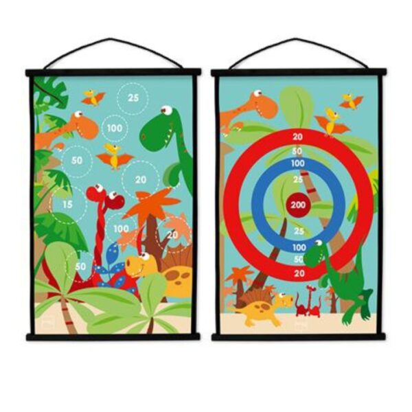 Scratch Детски дартс с две игри - Динозаври-bellamiestore