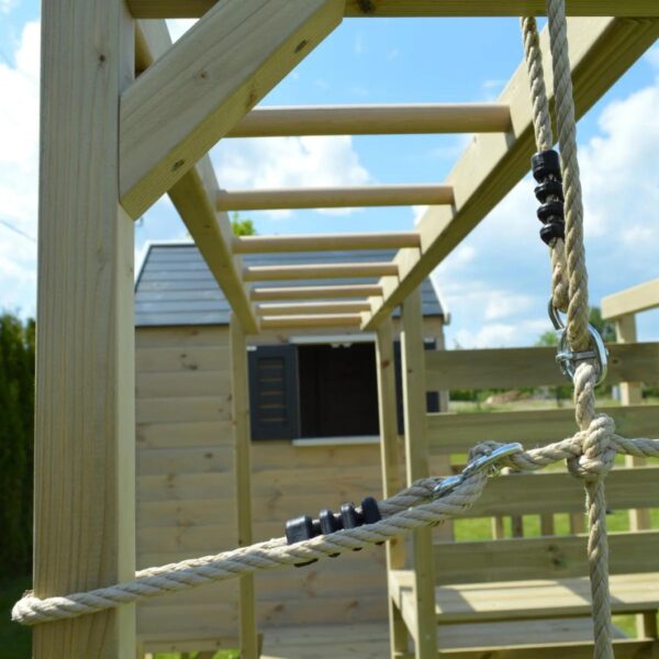 Дървен комплект с много активности - Моята крепост-bellamiestore