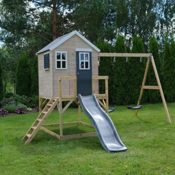 Дървен комплект с много активности - Моята крепост-bellamiestore