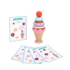 Дървена играчка за нанизване - Мелба с 12 части-белламистор