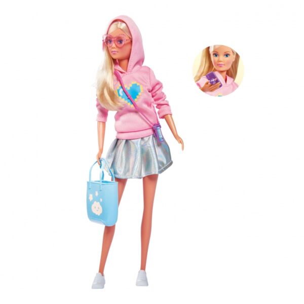 Детска кукла Стефи с модерни пастелни дрехи 30 см.-bellamiestore