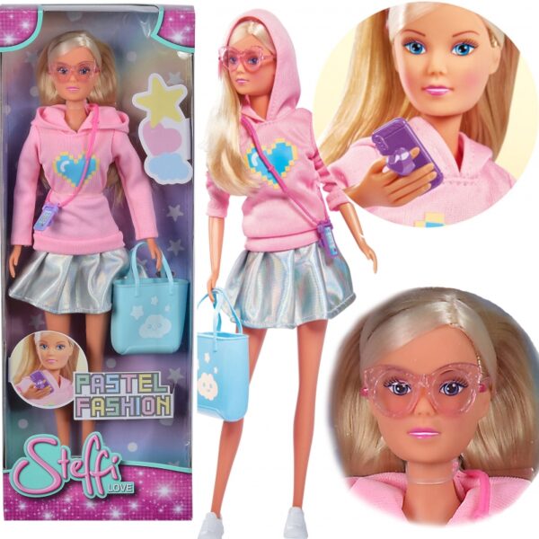 Детска кукла Стефи с модерни пастелни дрехи 30 см.-bellamiestore