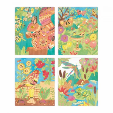 Детски комплект за рисуване - Златни акварелни картини градина-bellamiestore