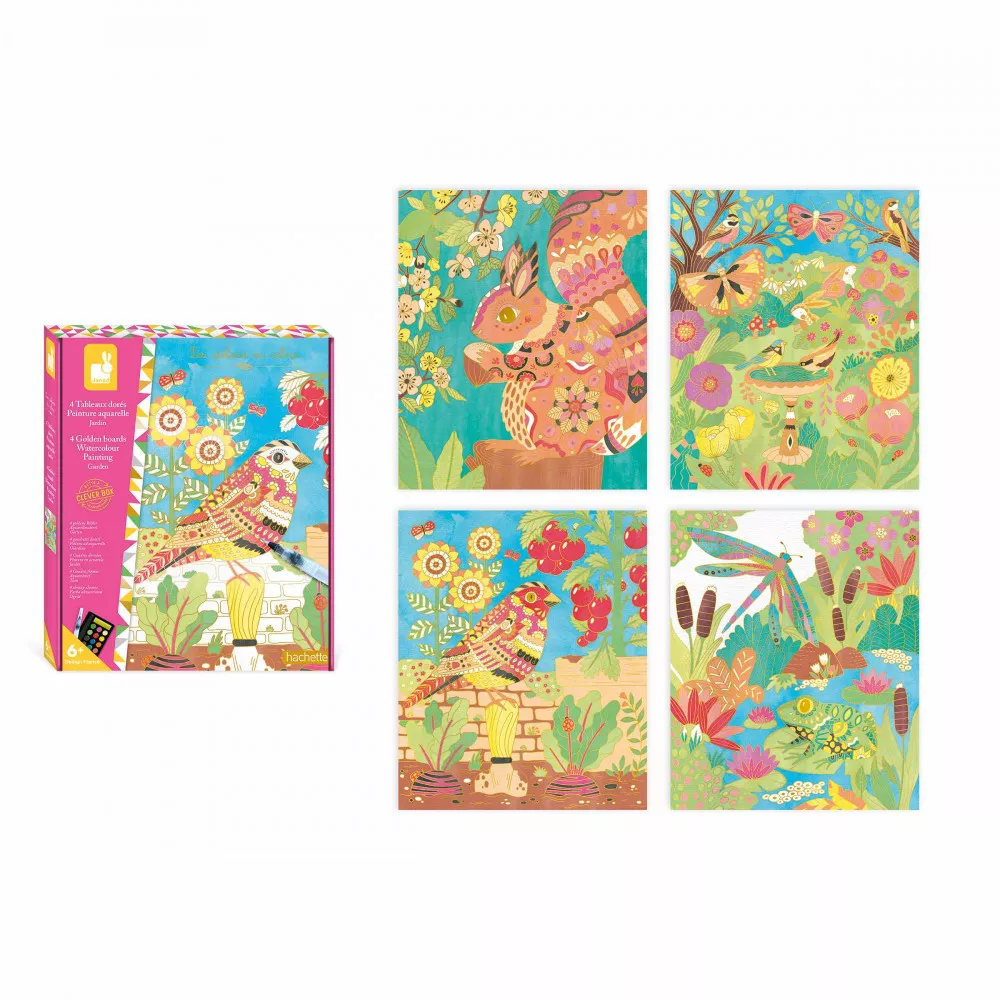 Детски комплект за рисуване - Златни акварелни картини градина-bellamiestore