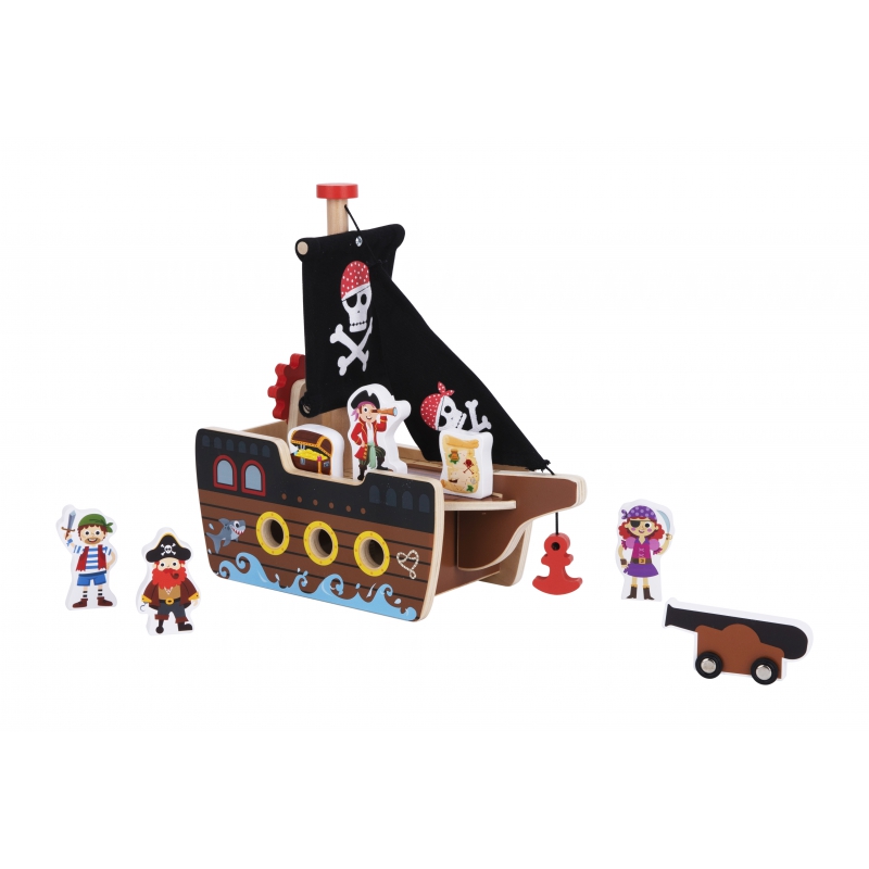 Пиратски кораб за игра с фигурки Tooky toy-bellamiestore