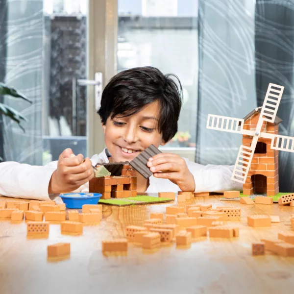 Конструктор с тухли Къща Teifoc 35 части керамични тухлички 6+