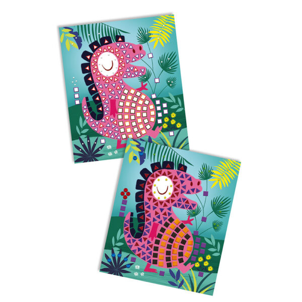 Творчески комплект Janod - Мозайка Динозаври-bellamiestore