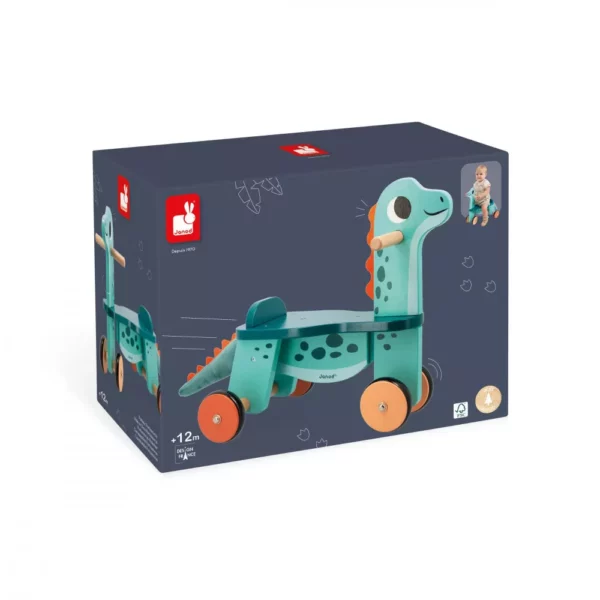 Дървено колело за бутане - Дино-bellamiestore