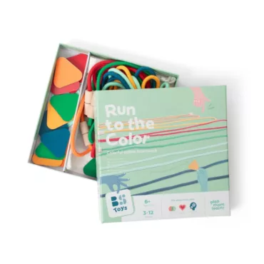 Детска игра за двора Бягайте до цветовете &ndash; BS Toys комплект с цветни въжета и маркери 6+