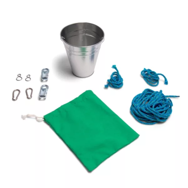 Детски комплект за игра с въже и макари синьо въже метал 6+