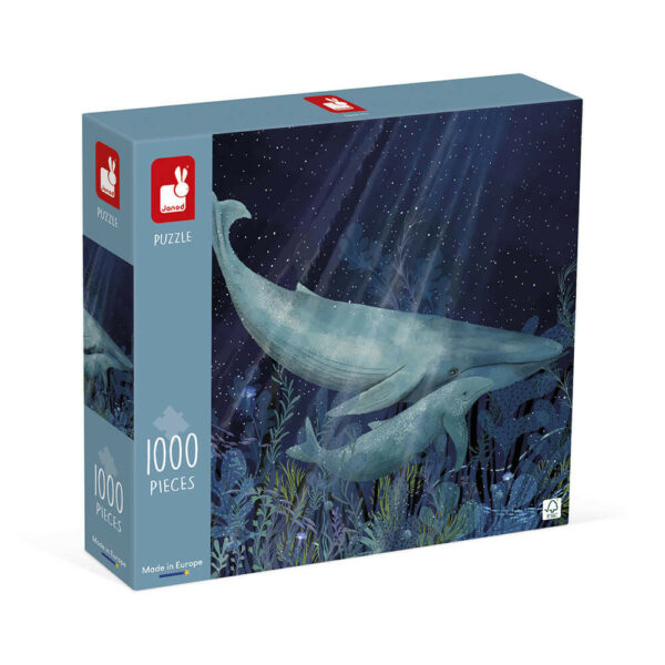 Janod Пъзел от 1000 части - Китове в дълбините-bellamiestore