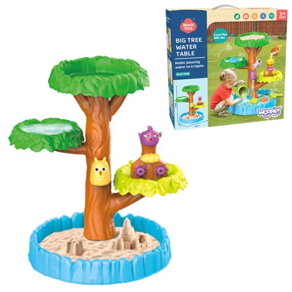 Детска масичка за игра с пясък и вода - Дърво-bellamiestore