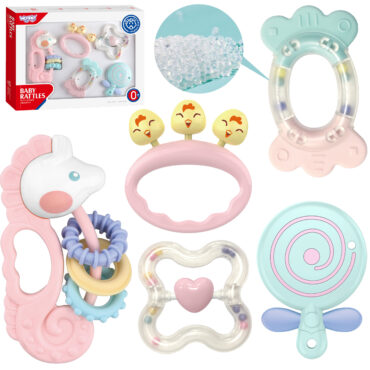 Комплект 5 броя сензорни дрънкалки и гризалки-bellamiestore