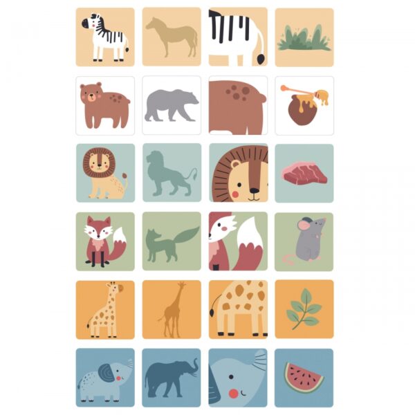 Tooky Toy Дървена дженга със зарчета - Животни-bellamiestore