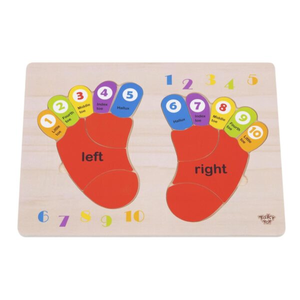 Дървен пъзел Крачета - Tooky Toy-от BellamieStore