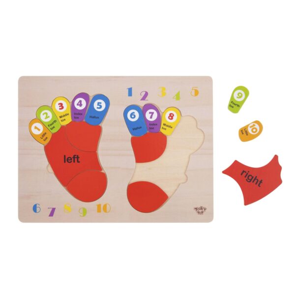 Дървен пъзел Крачета - Tooky Toy-от BellamieStore