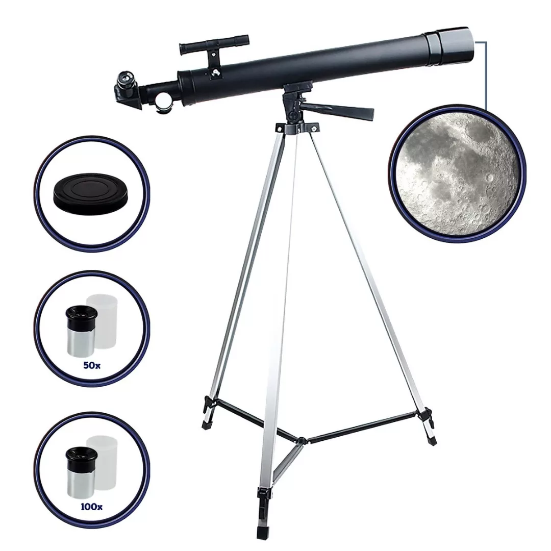 Детски лунен телескоп Science4you с окуляри 50x и 100x увеличение за деца 8+