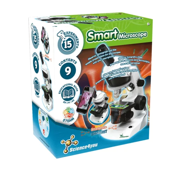 Детски микроскоп Science4you Smart Microscope STEM комплект с 15 експеримента за деца 8+