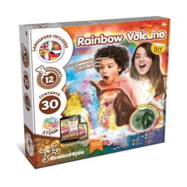 STEAM комплект Направи си светещ вулкан с лава дъга Science4you научен експеримент за деца 8+