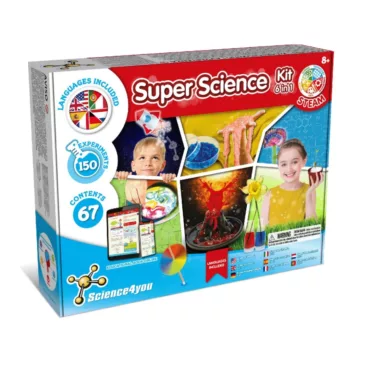 Научен комплект с експерименти 6 в 1 STEM играчка Super Science с 150 опита за деца 8+