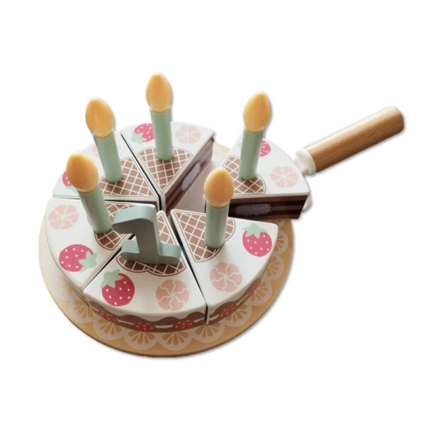Tooky Toy Дървена торта за рожден ден-bellamiestore