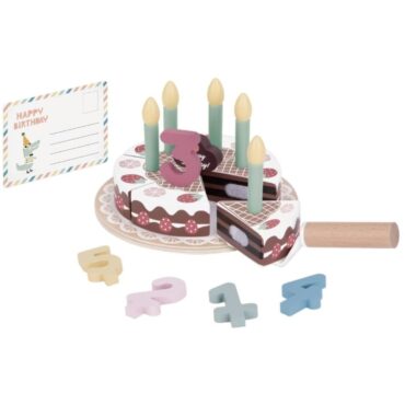 Tooky Toy Дървена торта за рожден ден-bellamiestore