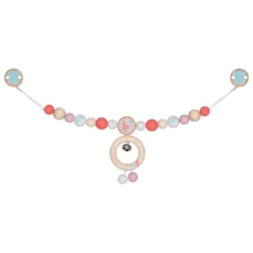 Бебешка играчка за количка с клипсове Кайра в розово