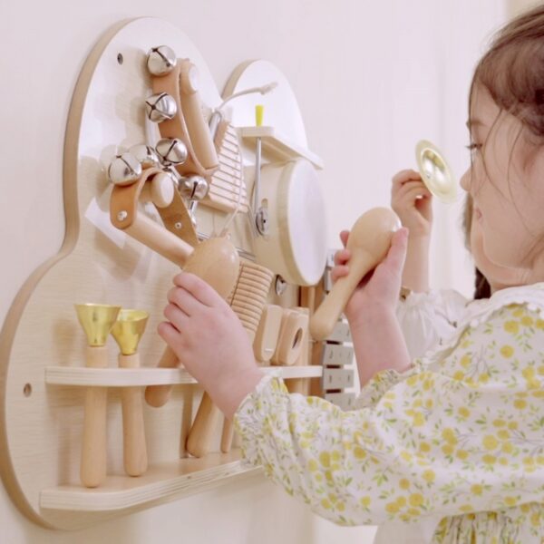 Дървена музикална дъска Viga Toys от 12 ударни инструмента - подходяща за детска градина 4