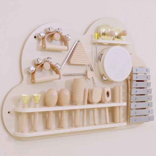 Дървена музикална дъска Viga Toys от 12 ударни инструмента - подходяща за детска градина 3