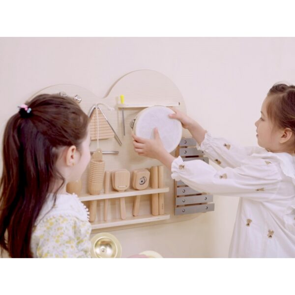 Дървена музикална дъска Viga Toys от 12 ударни инструмента - подходяща за детска градина 1