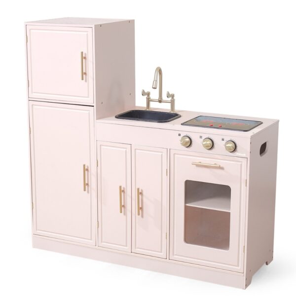 Детска дървена розова кухня със звук и светлени - магазин за играчки 1