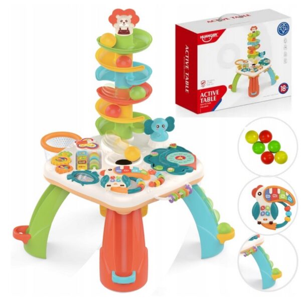 Детска масичка за игра с образователни активности - безопасни играчки за бебето 7