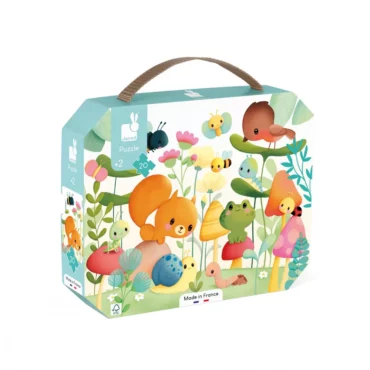 Janod Детски пъзел от 20 части - Приятели в градината-пъзел за деца