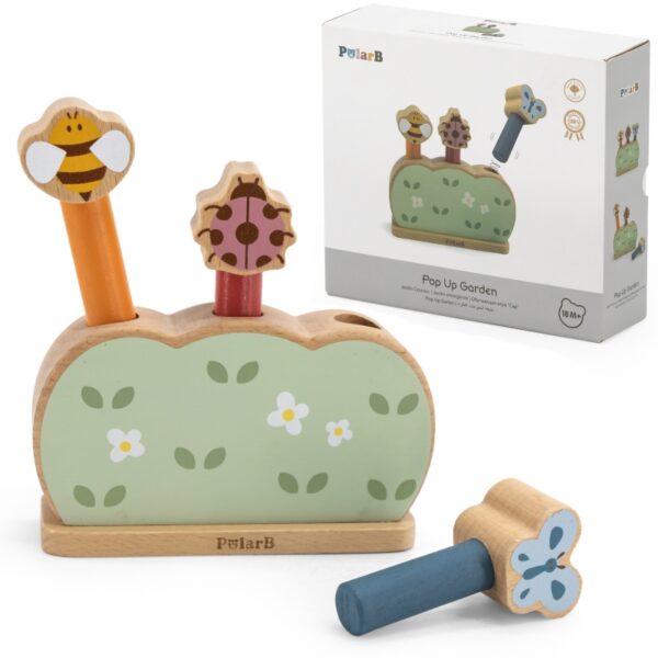 Polar B Дървена играчка със скачащи насекоми- детска играчка