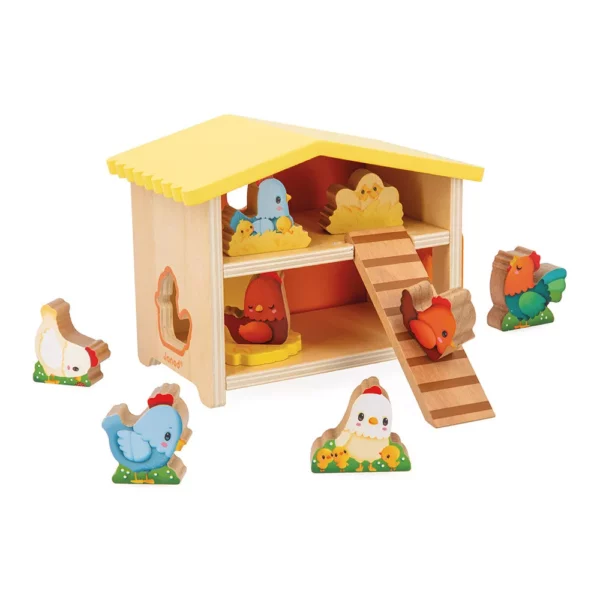 Дървена играчка - Моя първи кокошарник от Janod