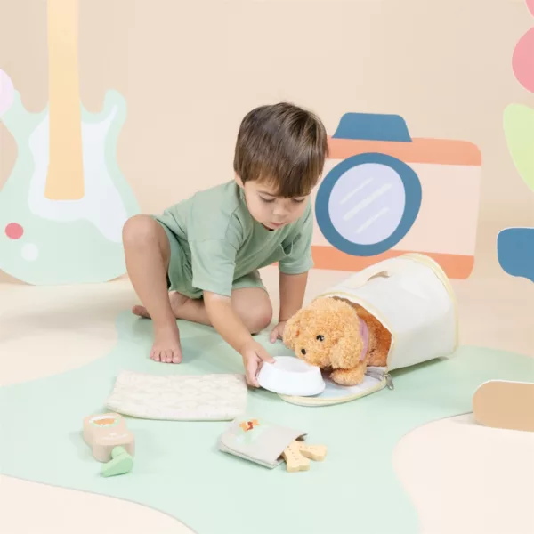 Детски комплект за игра грижа за домашен любимец в роля с дете