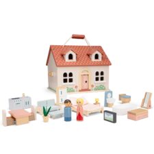 Сгъваема къща за кукли с мебели от New classic toys - играчки за момичета 1