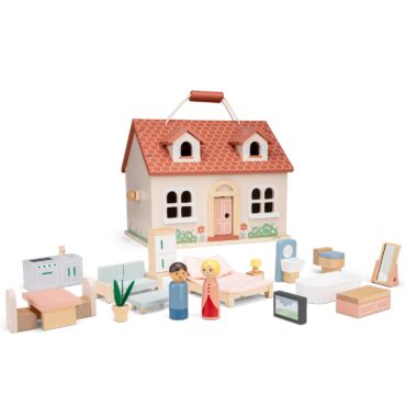Сгъваема къща за кукли с мебели от New classic toys - играчки за момичета 1