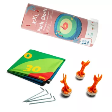 XXL дартс за двора детска игра BS Toys с текстилна мишена и дървени стрели 6+