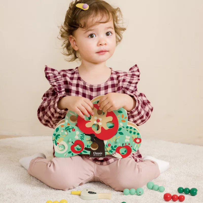 Образователна игра с магнити Доктор Кълвач Classic World от дърво за деца 3+